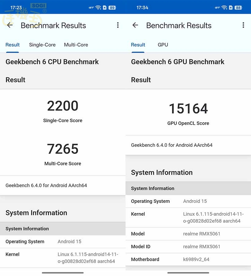 realme GT 7 效能測試 - GeekBench 6