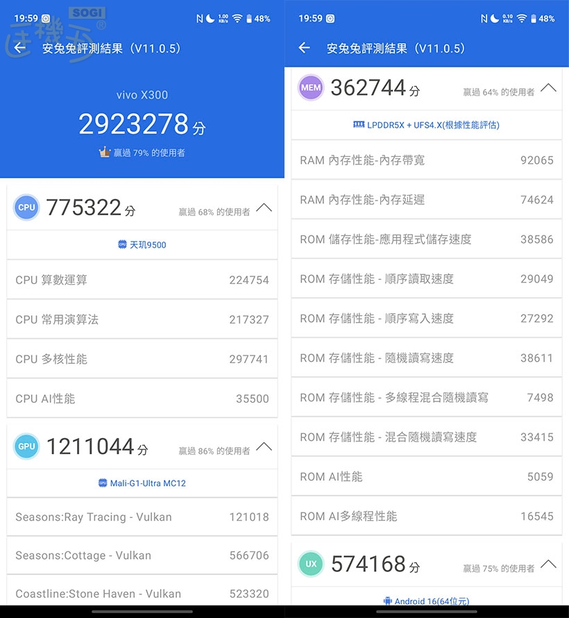 效能體驗 - vivo X300 安兔兔