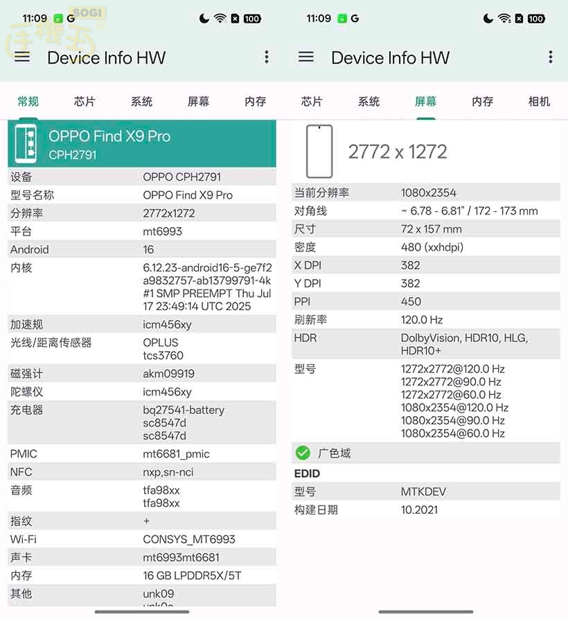 OPPO Find X9 Pro 效能測試 - CPU / GPU