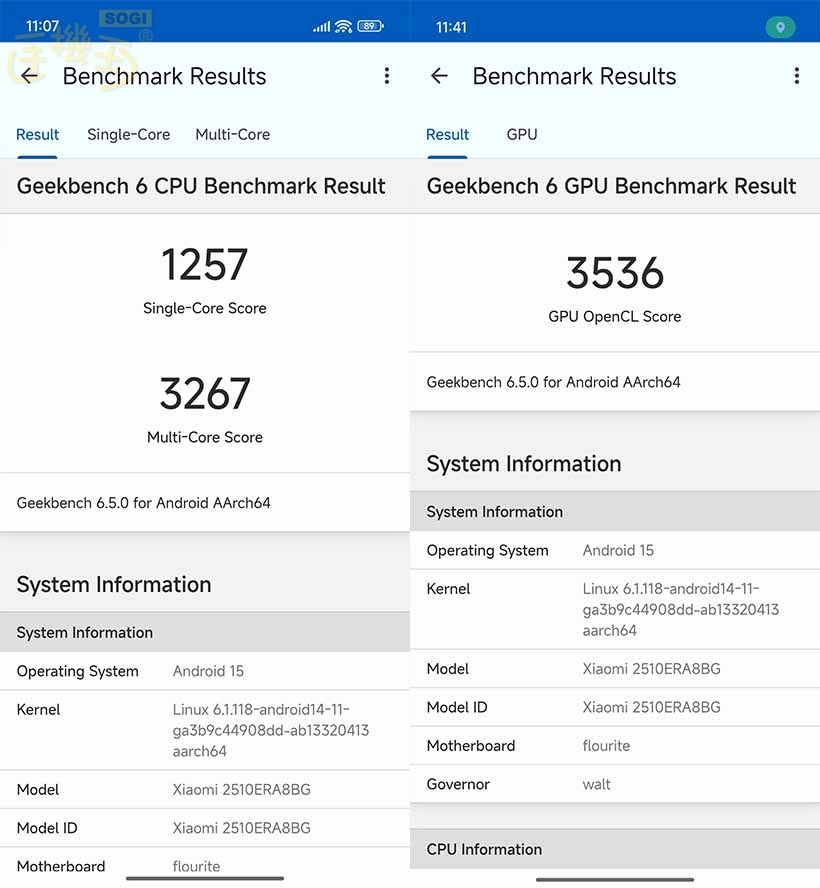 REDMI Note 15 Pro+ 5G 效能測試 - GeekBench 6