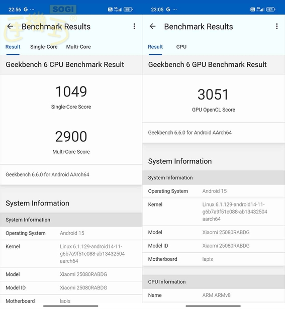 REDMI Note 15 Pro 5G 效能測試 - GeekBench 6
