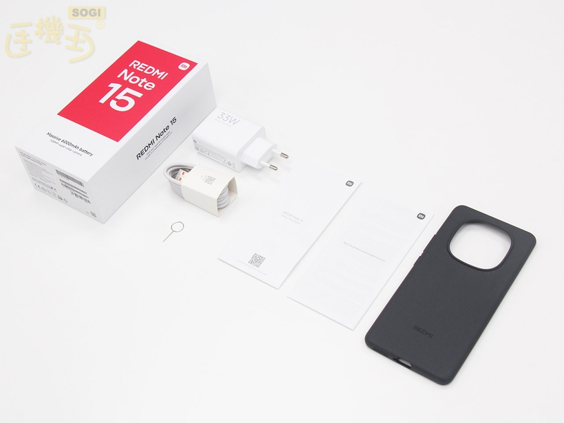 紅米 Note 15 外觀開箱 - 盒裝配件