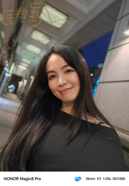 HONOR Magic8 Pro 相機體驗 - 1x 夜間人像自拍 (散景)