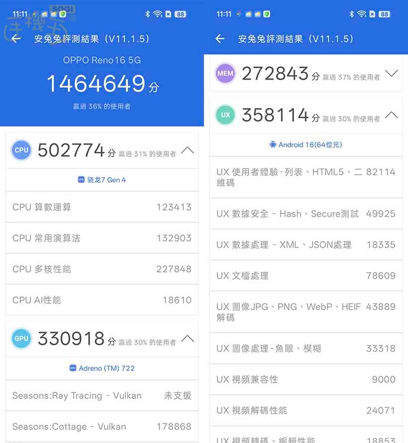 效能跑分:中階處理器與大電量測試 - 安兔兔 V11