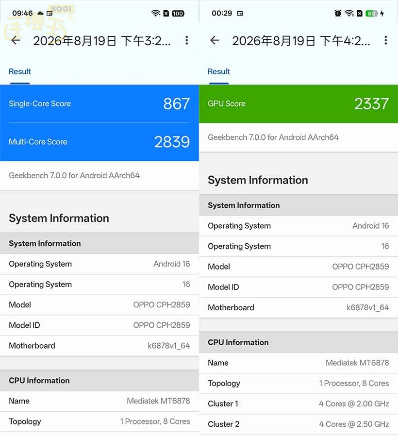 效能跑分：親民處理器與大電量測試 - GeekBench 7